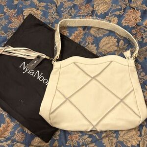 HOST PICK! NWT Nyla Noor creme leather bag